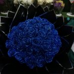 دسته گل رز آبی
