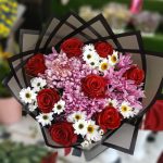 دسته گل رز  قرمز